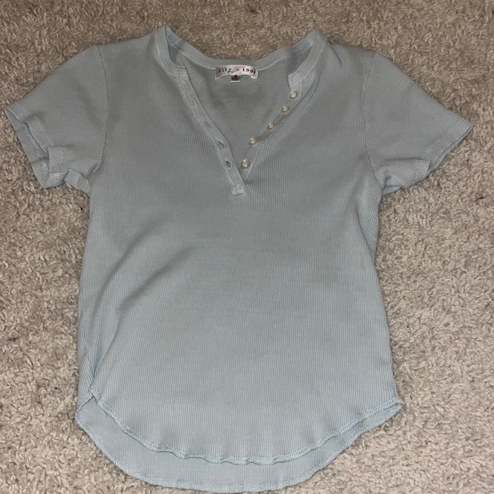 partial button up tee